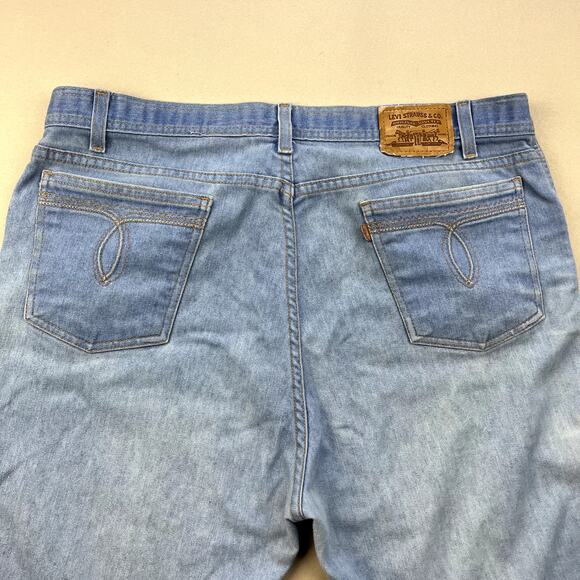 Vintage Levis Skosh Jeans Mens 38 Blue Denim Straight Leg Light Stone Wash y2k - Picture 2 of 14